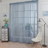 Max Kitchen Curtain Sheer Door Window Voile Grey - 132x240cm - Aladdin Shoppers