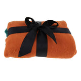 Max Knitting Cotton Throws Blankets with Ball Solid Color Orange - Aladdin Shoppers