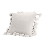 Max Knitting Pillowcase Boho Style Fringe Cushion Cover Tassel - Beige - Aladdin Shoppers