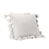 Max Knitting Pillowcase Boho Style Fringe Cushion Cover Tassel - Beige - Aladdin Shoppers