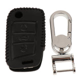 Max Leather 3 Buttons Remote Key Chain Cover Case Fob with Keychain For VW C - Aladdin Shoppers