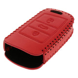 Max Leather 3 Buttons Remote Key Chain Cover Case Fob with Keychain For VW E - Aladdin Shoppers