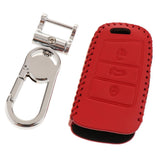 Max Leather 3 Buttons Remote Key Chain Cover Case Fob with Keychain For VW E - Aladdin Shoppers