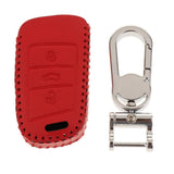 Max Leather 3 Buttons Remote Key Chain Cover Case Fob with Keychain For VW E - Aladdin Shoppers