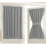 Max Light Reducing Thermal Insulated French Glass Door Curtain Panel Light Gray - Aladdin Shoppers