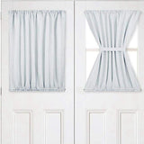Max Light Reducing Thermal Insulated French Glass Door Curtain Panel White - Aladdin Shoppers