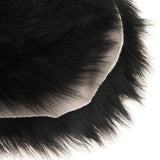 Max Love Shape Shaggy Soft Sheepskin Area Rug Faux Fur Rug 5cm Pile Black - Aladdin Shoppers