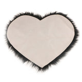 Max Love Shape Shaggy Soft Sheepskin Area Rug Faux Fur Rug 5cm Pile Black - Aladdin Shoppers