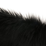 Max Love Shape Shaggy Soft Sheepskin Area Rug Faux Fur Rug 5cm Pile Black - Aladdin Shoppers