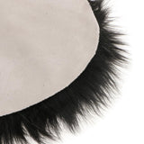 Max Love Shape Shaggy Soft Sheepskin Area Rug Faux Fur Rug 5cm Pile Black - Aladdin Shoppers