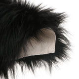Max Love Shape Shaggy Soft Sheepskin Area Rug Faux Fur Rug 5cm Pile Black - Aladdin Shoppers