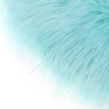Max Love Shape Shaggy Soft Sheepskin Area Rug Faux Fur Rug 5cm Pile Blue - Aladdin Shoppers
