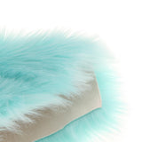 Max Love Shape Shaggy Soft Sheepskin Area Rug Faux Fur Rug 5cm Pile Blue - Aladdin Shoppers