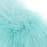 Max Love Shape Shaggy Soft Sheepskin Area Rug Faux Fur Rug 5cm Pile Blue - Aladdin Shoppers