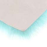 Max Love Shape Shaggy Soft Sheepskin Area Rug Faux Fur Rug 5cm Pile Blue - Aladdin Shoppers