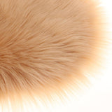Max Love Shape Shaggy Soft Sheepskin Area Rug Faux Fur Rug 5cm Pile Light Camel