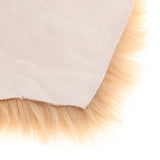 Max Love Shape Shaggy Soft Sheepskin Area Rug Faux Fur Rug 5cm Pile Light Camel - Aladdin Shoppers