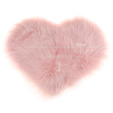 Max Love Shape Shaggy Soft Sheepskin Area Rug Faux Fur Rug 5cm Pile Light Pink