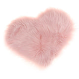 Max Love Shape Shaggy Soft Sheepskin Area Rug Faux Fur Rug 5cm Pile Light Pink - Aladdin Shoppers