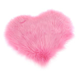 Max Love Shape Shaggy Soft Sheepskin Area Rug Faux Fur Rug 5cm Pile Pink - Aladdin Shoppers