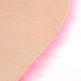 Max Love Shape Shaggy Soft Sheepskin Area Rug Faux Fur Rug 5cm Pile Pink - Aladdin Shoppers