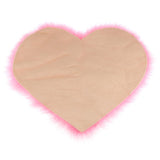Max Love Shape Shaggy Soft Sheepskin Area Rug Faux Fur Rug 5cm Pile Pink - Aladdin Shoppers