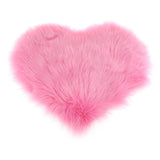 Max Love Shape Shaggy Soft Sheepskin Area Rug Faux Fur Rug 5cm Pile Pink - Aladdin Shoppers