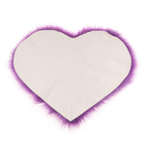Max Love Shape Shaggy Soft Sheepskin Area Rug Faux Fur Rug 5cm Pile Purple - Aladdin Shoppers