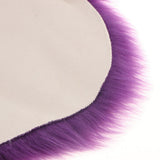 Max Love Shape Shaggy Soft Sheepskin Area Rug Faux Fur Rug 5cm Pile Purple - Aladdin Shoppers