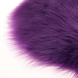 Max Love Shape Shaggy Soft Sheepskin Area Rug Faux Fur Rug 5cm Pile Purple - Aladdin Shoppers