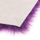 Max Love Shape Shaggy Soft Sheepskin Area Rug Faux Fur Rug 5cm Pile Purple - Aladdin Shoppers