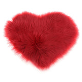 Max Love Shape Shaggy Soft Sheepskin Area Rug Faux Fur Rug 5cm Pile Red - Aladdin Shoppers