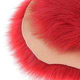 Max Love Shape Shaggy Soft Sheepskin Area Rug Faux Fur Rug 5cm Pile Red - Aladdin Shoppers