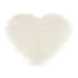 Max Love Shape Shaggy Soft Sheepskin Area Rug Faux Fur Rug 5cm Pile White - Aladdin Shoppers