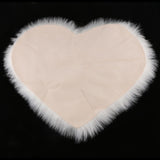 Max Love Shape Shaggy Soft Sheepskin Area Rug Faux Fur Rug 5cm Pile White - Aladdin Shoppers