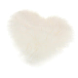 Max Love Shape Shaggy Soft Sheepskin Area Rug Faux Fur Rug 5cm Pile White - Aladdin Shoppers