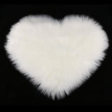 Max Love Shape Shaggy Soft Sheepskin Area Rug Faux Fur Rug 5cm Pile White - Aladdin Shoppers