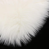 Max Love Shape Shaggy Soft Sheepskin Area Rug Faux Fur Rug 5cm Pile White - Aladdin Shoppers