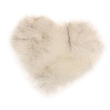 Max Love Shape Shaggy Soft Sheepskin Area Rug Faux Fur Rug 5cm Pile White Grey - Aladdin Shoppers
