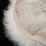 Max Love Shape Shaggy Soft Sheepskin Area Rug Faux Fur Rug 5cm Pile White Grey - Aladdin Shoppers
