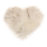 Max Love Shape Shaggy Soft Sheepskin Area Rug Faux Fur Rug 5cm Pile White Grey - Aladdin Shoppers