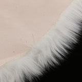Max Love Shape Shaggy Soft Sheepskin Area Rug Faux Fur Rug 5cm Pile White Grey - Aladdin Shoppers