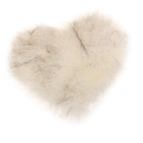 Max Love Shape Shaggy Soft Sheepskin Area Rug Faux Fur Rug 5cm Pile White Grey - Aladdin Shoppers