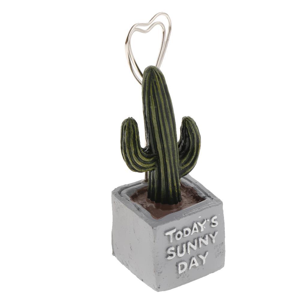 Max Lovely Cactus Card Holder Clip for Home/Office/Bar Table Decor Style04 - Aladdin Shoppers