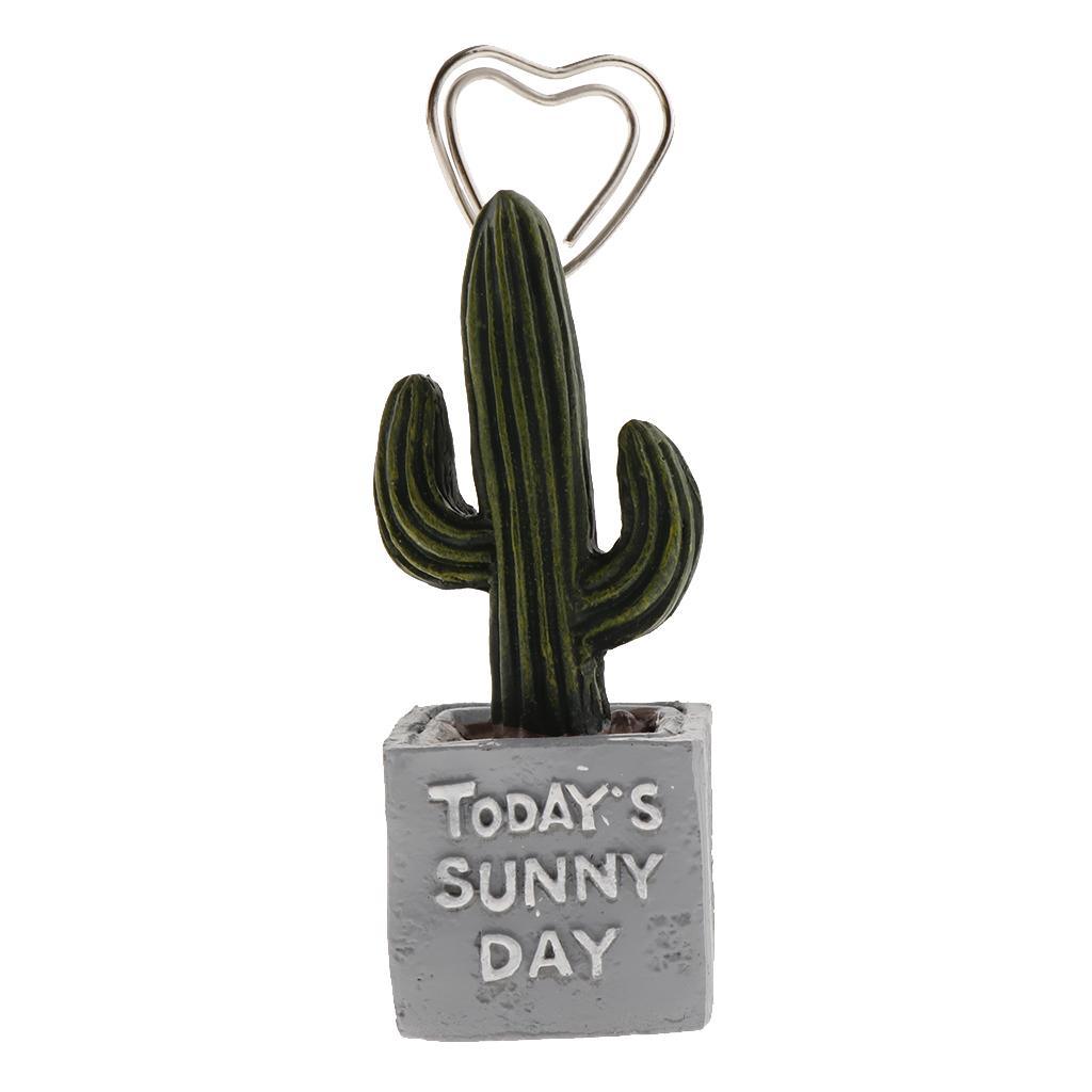 Max Lovely Cactus Card Holder Clip for Home/Office/Bar Table Decor Style04 - Aladdin Shoppers