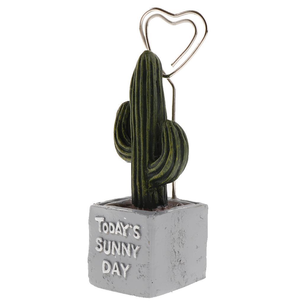 Max Lovely Cactus Card Holder Clip for Home/Office/Bar Table Decor Style04 - Aladdin Shoppers
