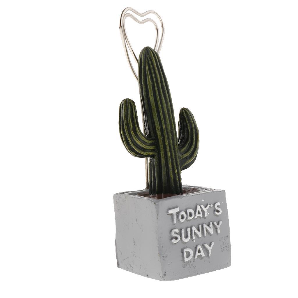Max Lovely Cactus Card Holder Clip for Home/Office/Bar Table Decor Style04 - Aladdin Shoppers