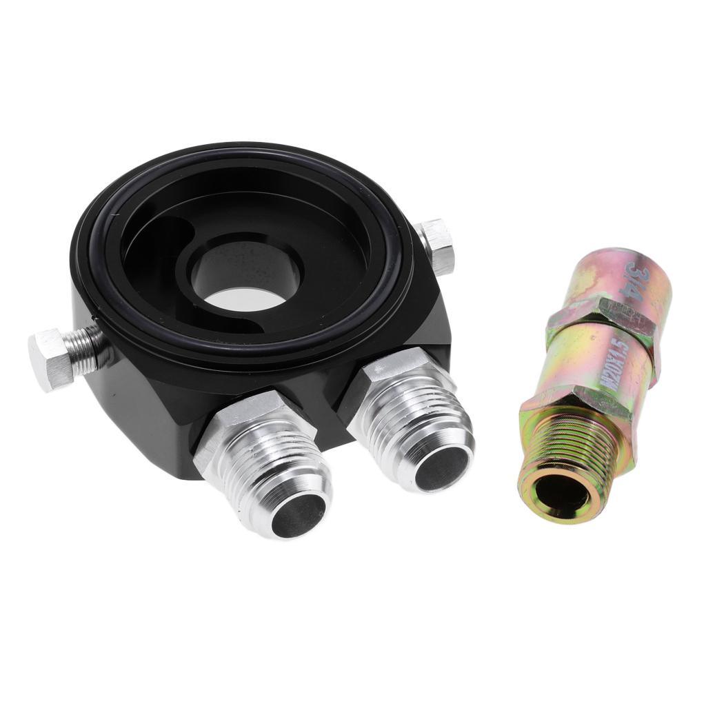 Max M20x1.5 Oil Gauge Filter Cooler Sandwich Plate Thermostat Adapter Black - Aladdin Shoppers