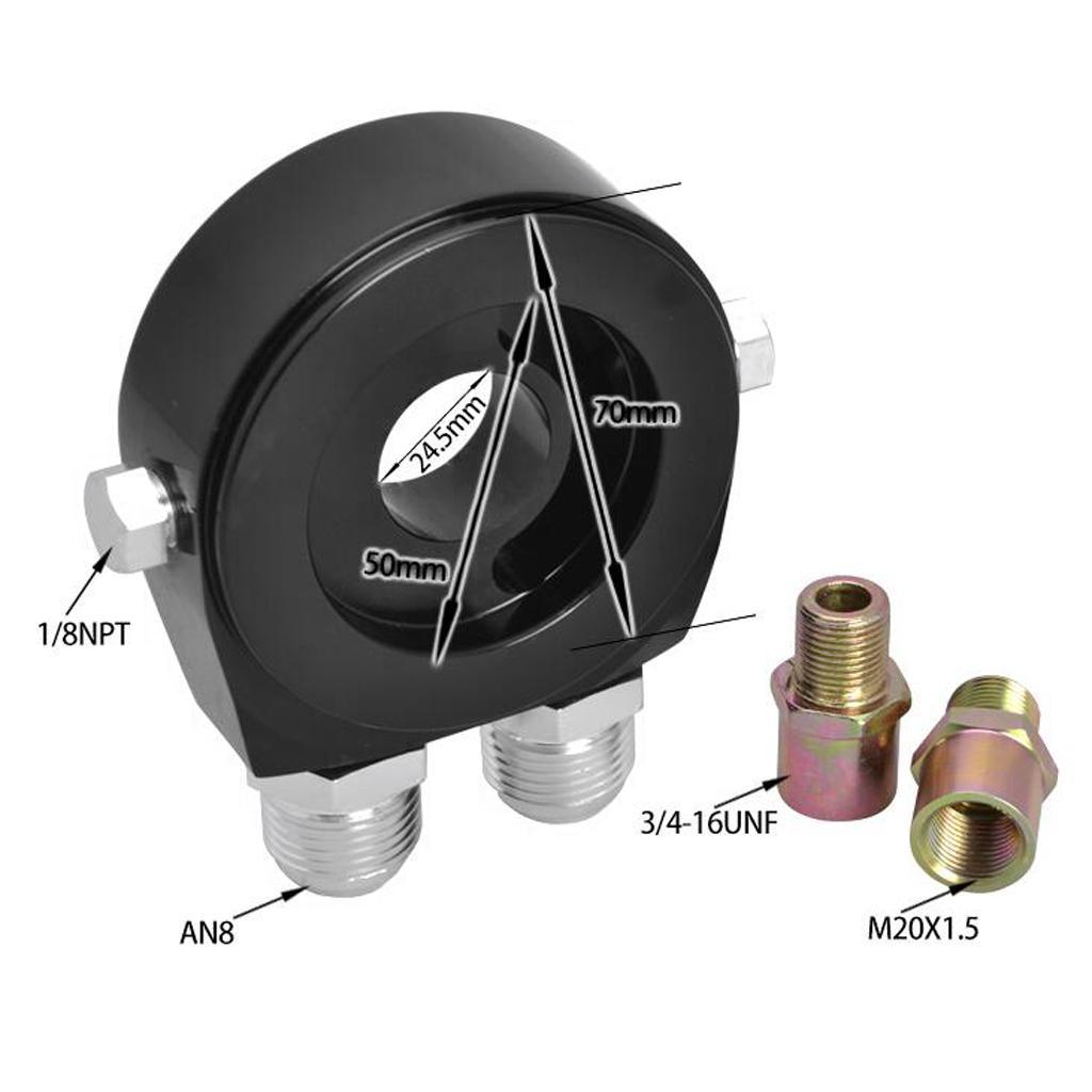 Max M20x1.5 Oil Gauge Filter Cooler Sandwich Plate Thermostat Adapter Blue - Aladdin Shoppers