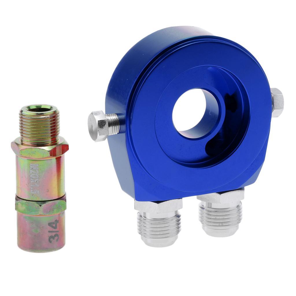 Max M20x1.5 Oil Gauge Filter Cooler Sandwich Plate Thermostat Adapter Blue - Aladdin Shoppers